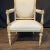 Antique Painted French Neoclassical Armchairs With New Upholstery - A Pair For Sale - Image 4 of 15