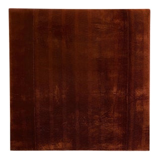 Ca King Brandy Crocodile Embossed Velvet Headboard With Nailhead Trim For Sale