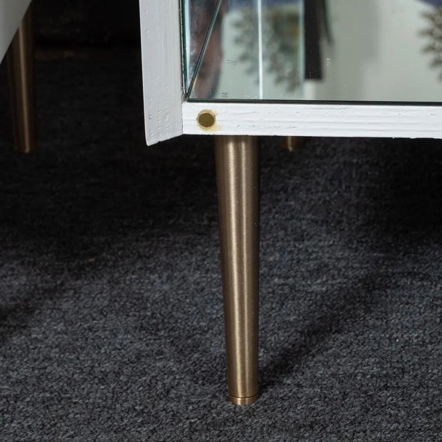 Vintage Mid-Century Modern Cubic White Cabinets - a Pair For Sale - Image 12 of 13