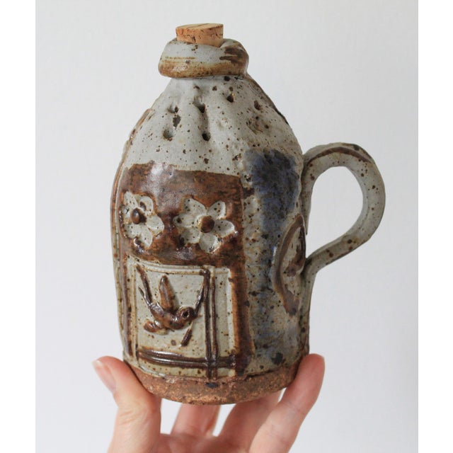 Ceramic Vintage Signed Studio Art Pottery Jug For Sale - Image 7 of 10
