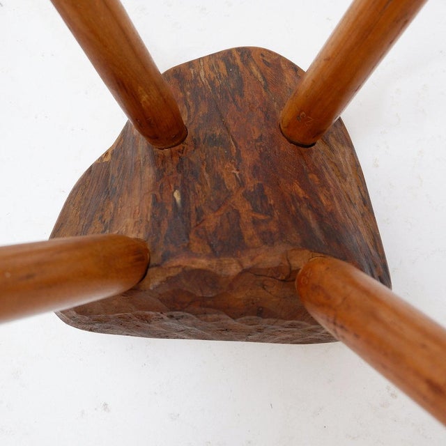 Vintage Stool in Wood, 1960s For Sale - Image 5 of 14