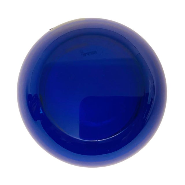 Glass Early 20th Century Art Deco Irene Cobalt Blue Glass Lidded Dish For Sale - Image 7 of 8