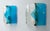 Mid-Century Modern Set of 6 Sconces Blue Murano Glass by I Tre, Italy, 1970s For Sale - Image 3 of 12
