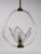Italian Art Deco Murano Glass and Brass Pendant Light, 1930s For Sale - Image 6 of 18