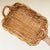 1950s Mid-Century Vintage Chunky Rectangular Wicker Bread Basket With Handles For Sale - Image 18 of 18