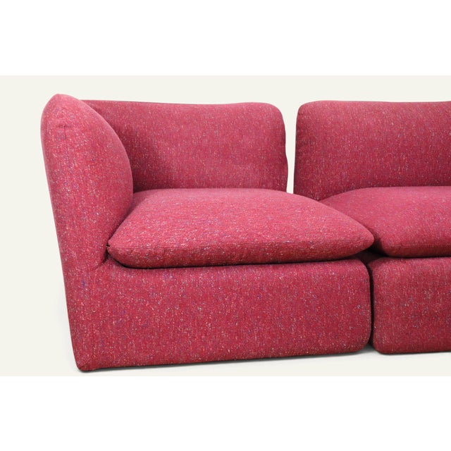 Maroon Modular Sofa from Airborne, 1970, Set of 4 For Sale - Image 8 of 18