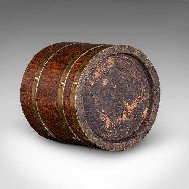 1910's Antique Coopered Barrel Jardiniere Stand For Sale - Image 10 of 10