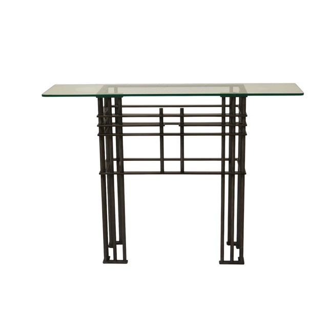 The table and mirror are ideal for those who appreciate modern, industrial design and want to add a unique piece to their...