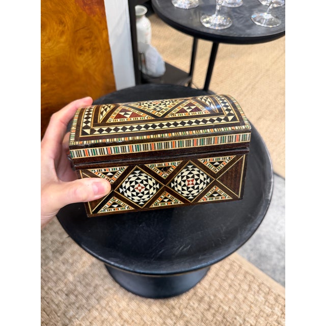 Vintage Moorish Inlay Box With Dome Top For Sale In Houston - Image 6 of 7