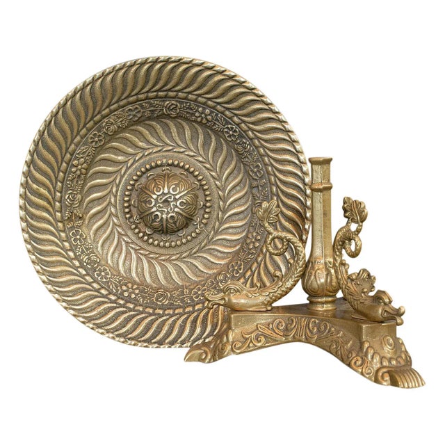 1950s Brass Oriental Fruit Bowl with Pedestal For Sale - Image 13 of 13