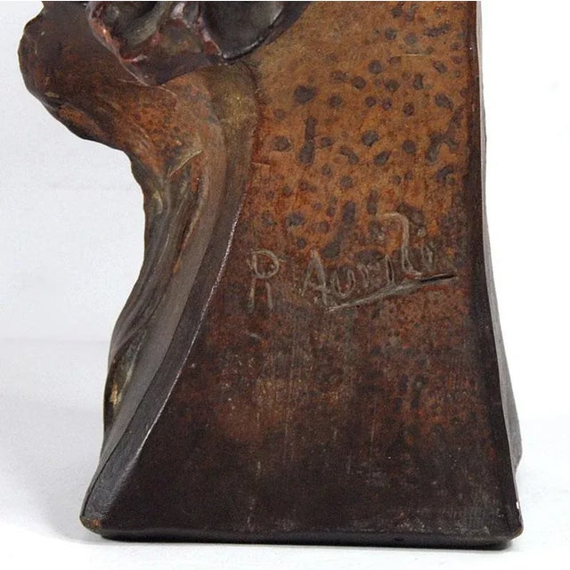 Art Nouveau Bust by Ricardo Aurilli, 1900 For Sale - Image 10 of 11