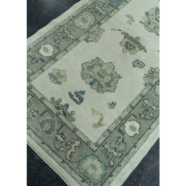 Ivory Turkish Oushak Rug 3' x 6'9" #19155 For Sale - Image 8 of 8
