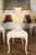 Set of Six Italian Midcentury Bleached Walnut Dining Room Chairs with Scrolls For Sale - Image 9 of 12