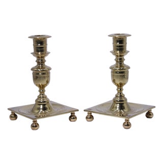Pair of Virginia Metalcrafters Brass no.3053 Candlesticks For Sale