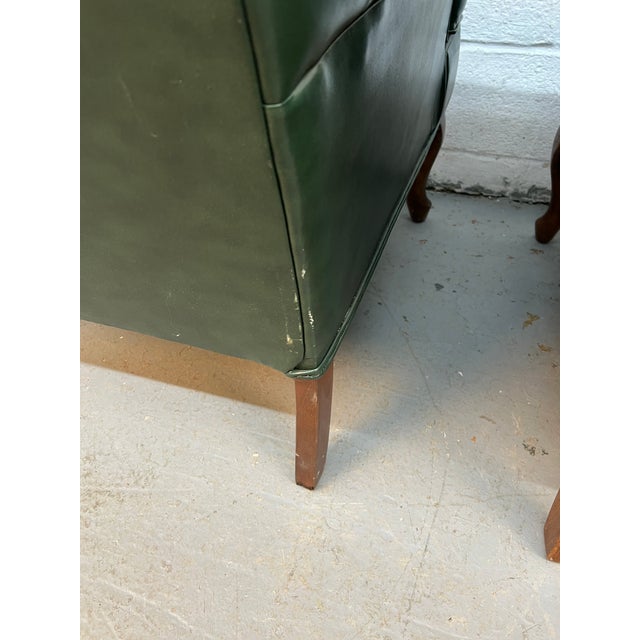 Vintage Wing-Backed Tufted Chesterfield Lounge Chairs For Sale - Image 13 of 14