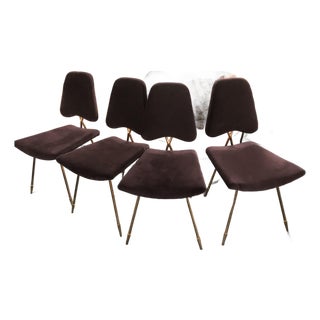 Jonathan Adler Set of Four Maxime Dining Chairs (One Has Small Damaged Spot) For Sale