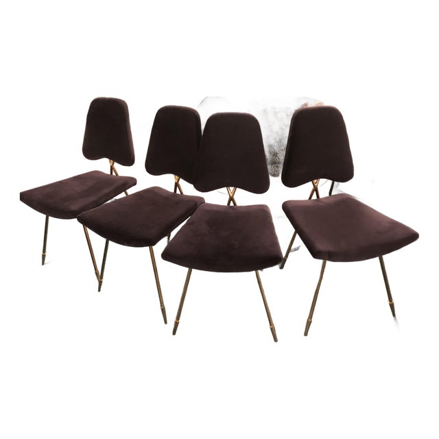 Jonathan Adler Set of Four Maxime Dining Chairs (One Has Small Damaged Spot) For Sale