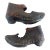 Antique 19th Century Victorian Handmade Childrens Leather Wood Metal Clog Shoes For Sale