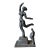 Vintage Boho Abstract Figurative Cast Metal Sculpture For Sale