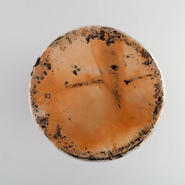 Turquoise Large Vase in Glazed Stoneware, 1970s For Sale - Image 8 of 9