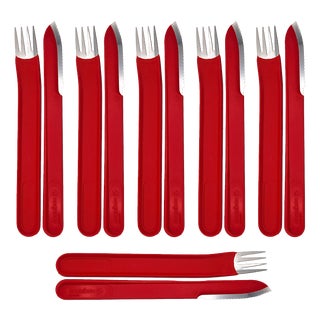 Casino Cutlery Set for Six People from Sedasco, France, 1970s, Set of 12 For Sale