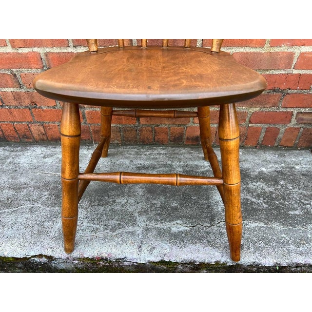 Mid 20th Century Mid 20th Century Vintage Ethan Allen Heirloom Collection Maple Windsor Dining Chairs- Set of 4 For Sale - Image 5 of 12