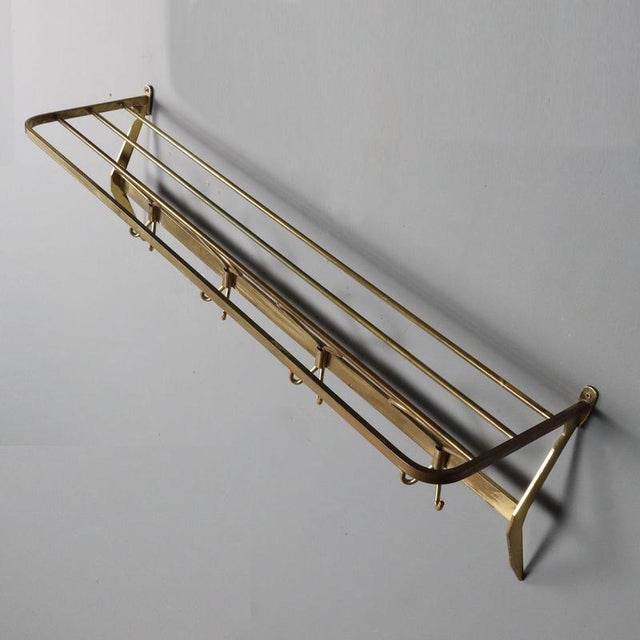 Metal Brass Coat Rack, 1950s For Sale - Image 7 of 9