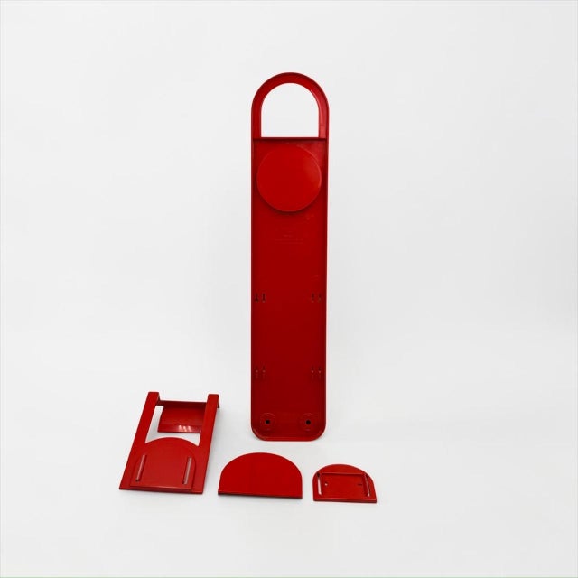 Wall-mounted organizer designed by Makio Hasuike for Gedy in Italy during the 1970s. Produced in vivid glossy red molded...