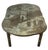 Phillip and Kelvin Laverne "Chan" coffee table. Patinated bronze and pewter with an Asian motif to tabletop. Faux bamboo...