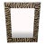 Massive Zebra Textured Framed Black Off White Rectangular Wall Mirror For Sale