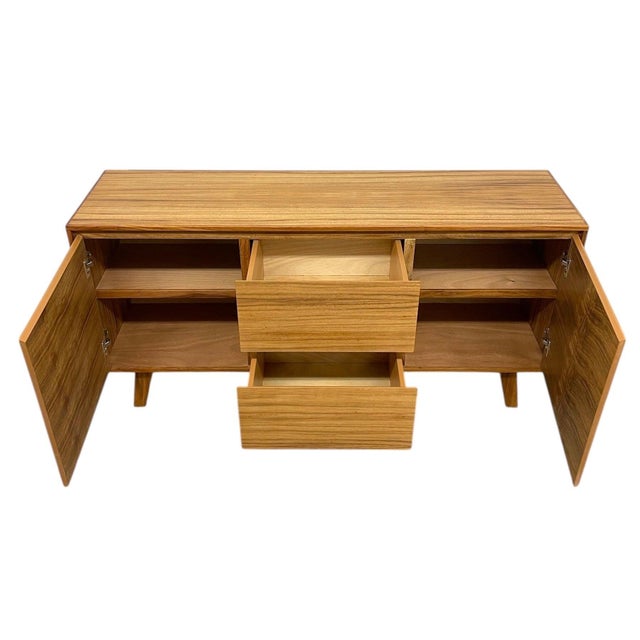 Mid Century Modern Style Credenza 2 Door 2 Drawer Tv Cabinet. For Sale In Seattle - Image 6 of 9