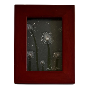 "Midnight Wishes" Miniature Watercolor Dandelion Painting
