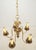 Mid 20th Century Restored Colonial Five Arm Brass Chandelier For Sale - Image 6 of 8