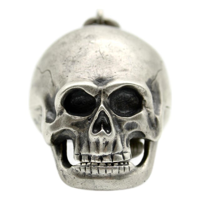 Paul Ditisheim Silver Hamlet Skull Pocket Watch Circa 1915 For Sale