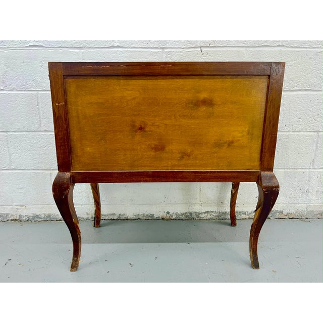 Antique Marble Top Commode Bombe Chest With Marquetry Inlay For Sale - Image 15 of 15