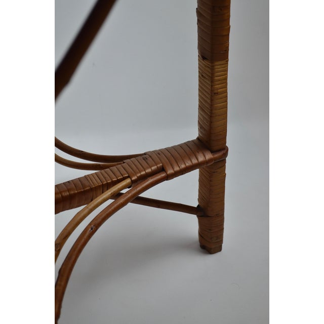 Mid-Century Free-Form Wicker and Rattan Side Table, 1960s For Sale - Image 16 of 17