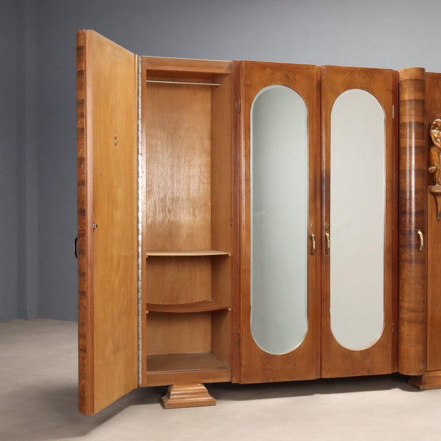 Art Deco Wardrobe with Mirrors For Sale - Image 4 of 12