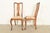 Baker Furniture Style Queen Anne Solid Oak Dining Chairs, Set of Four For Sale - Image 9 of 11
