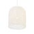 Boho Chic Matthew Izzo Home Arleigh Elongated Dome, Bell Shaped White Wash Wood Bead Pendant Light For Sale - Image 3 of 5