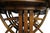 French Country Les Jardins Teak Wood Patio Table and Eight Chairs Set Signed Outdoor Dining For Sale - Image 3 of 15