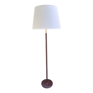 Vintage Leather Floor Lamp For Sale