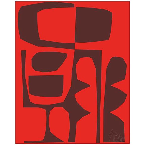 Paper Deep Red on Red Fine Art Print 16" X 20" by Liz Roache For Sale - Image 7 of 7