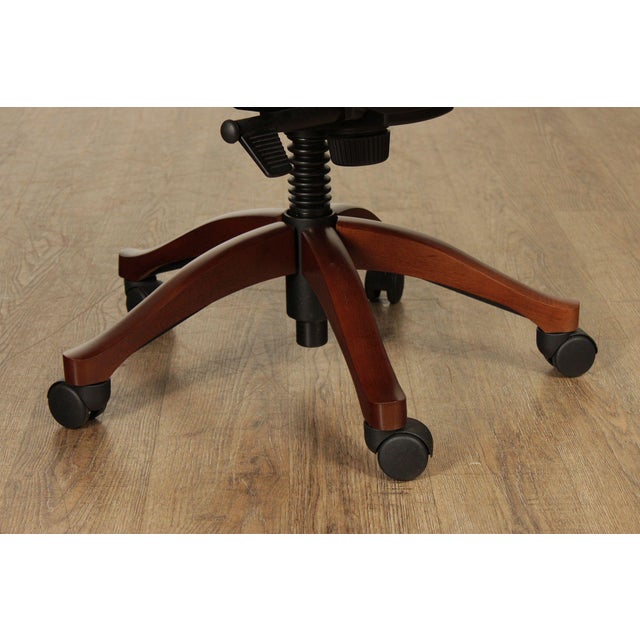 Leathercraft Tufted Leather Executive Office Armchair For Sale - Image 11 of 18