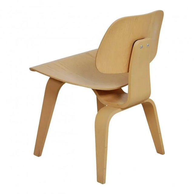 Vitra DCW Chair of Molded Oak by Charles Eames for Vitra, 1990s For Sale - Image 4 of 7