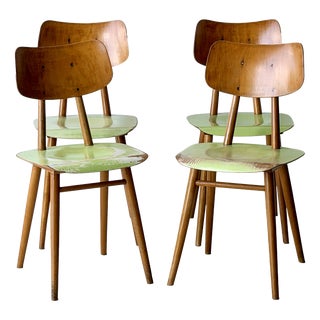 Bistro Chairs from Ton, 1960, Set of 4 For Sale
