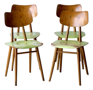 Bistro Chairs from Ton, 1960, Set of 4