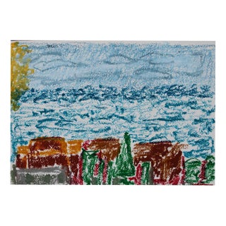 Alfredo Pizzi, Sea, Oil Pastel on Canson Paper, 2010s For Sale