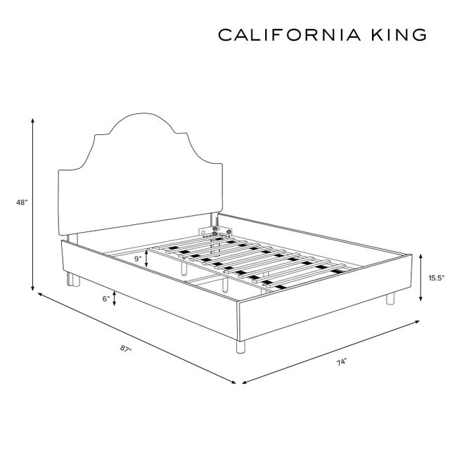 Red from Scalamandre crafted by Cloth & Company Geneva Cal. King Platform Bed, Blue Toile For Sale In Chicago - Image 6 of 7