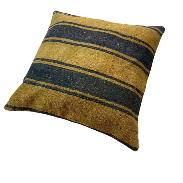 Turkish Kilim Rug Cushion Cover for Meditation Bench For Sale - Image 4 of 11