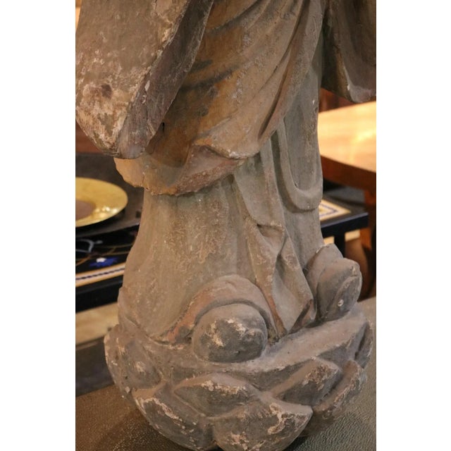 Wooden Monk Sculpture For Sale In Los Angeles - Image 6 of 7